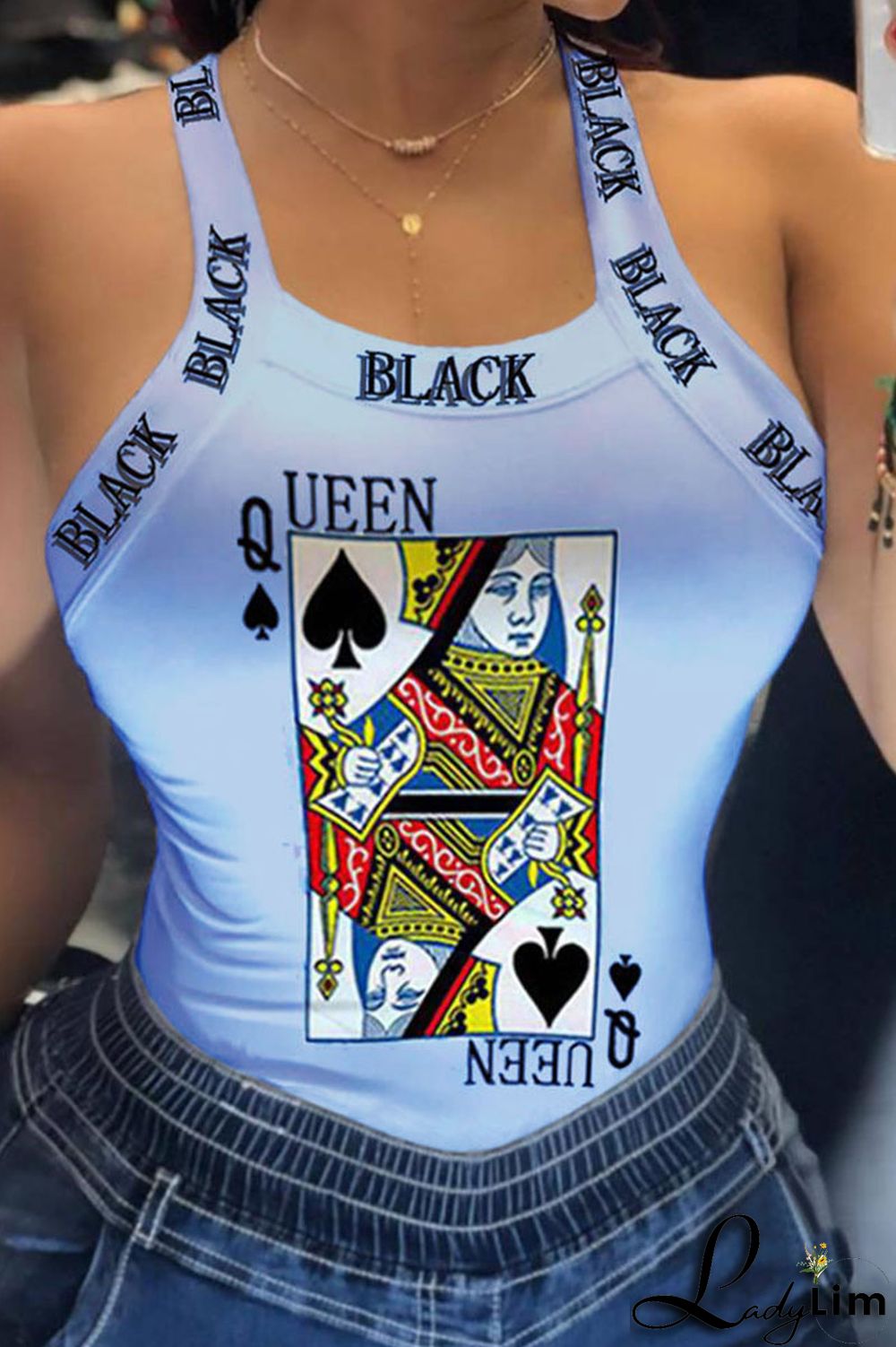 Deep Red Casual Street Print Patchwork U Neck Tops