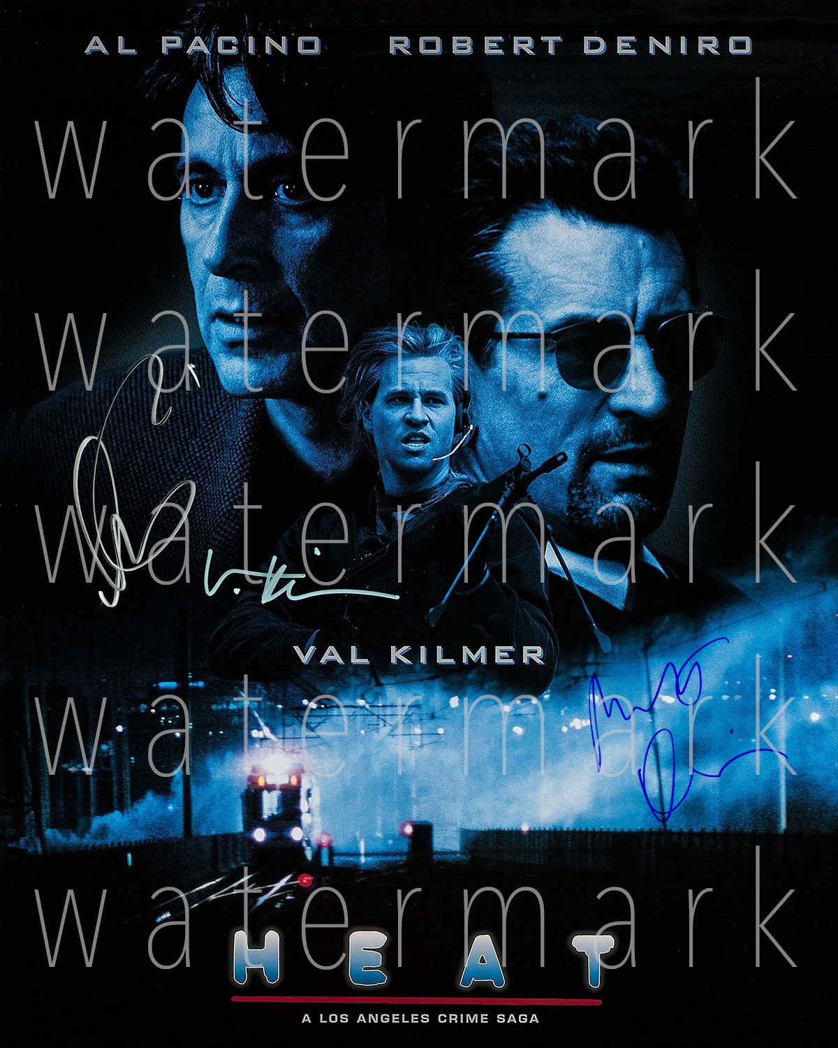 Heat signed Photo Poster painting Al Pacino, Val Kilmer, Deniro 8X10 print poster autograph RP