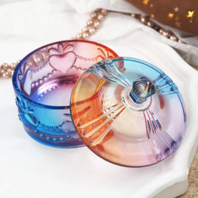 Love Heart Pattern Jewelry Resin Storage Box Mold