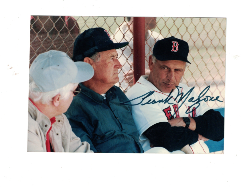 Frank Malzone Boston Red Sox Signed 3 1/2 x 5 Personal Photo Poster painting W/Our COA READ