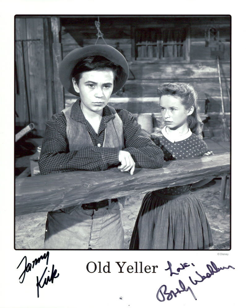 Old Yeller (Tommy Kirk & Beverly Washburn) signed Photo Poster painting COA