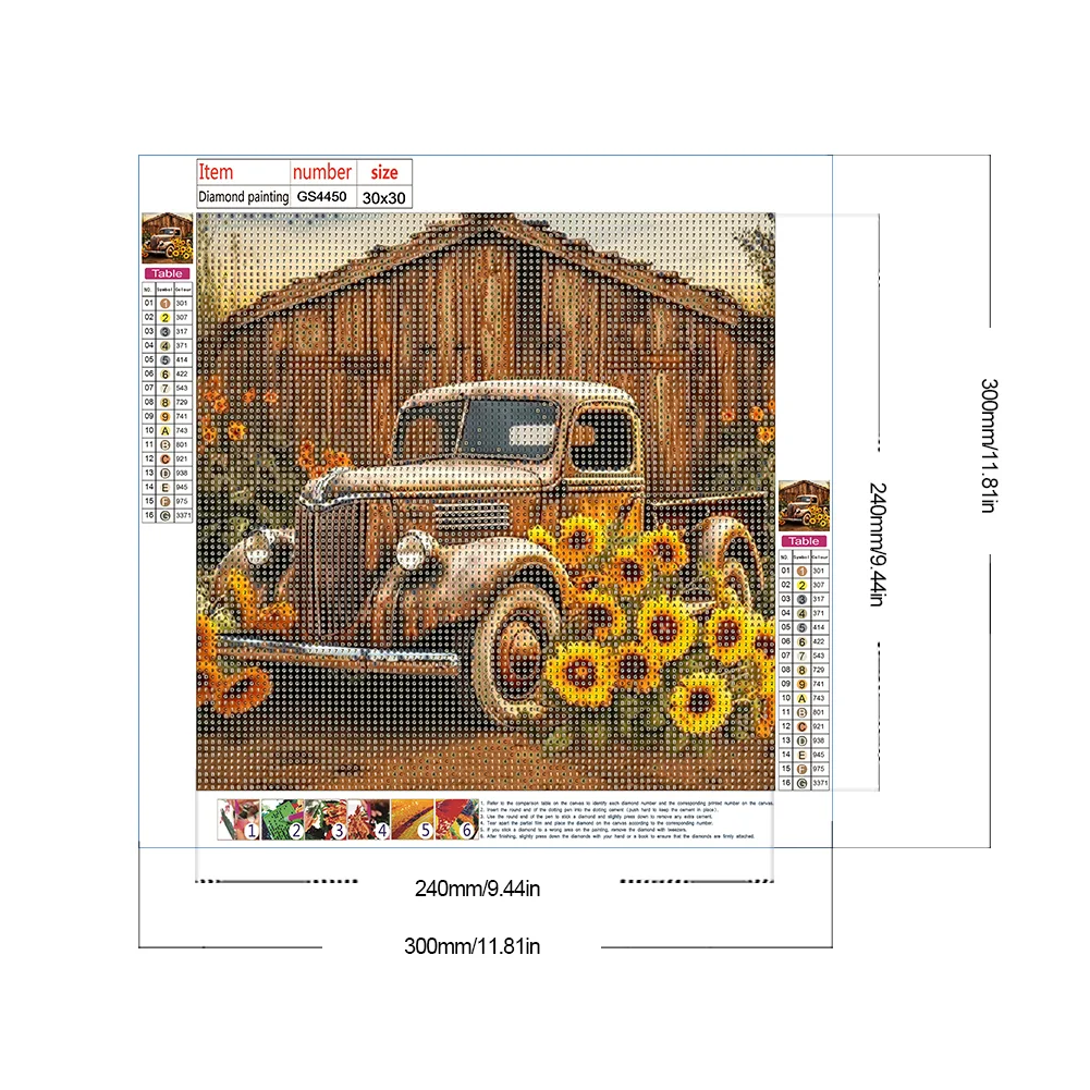 Diamond Painting - Full Round Drill - Car(Canvas|30*30cm)