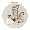 【Limited Stock Sale】Nativity Shepherd-DIY Embroidery Kit with Pattern Cotton Threads Needles Hoop 25*25cm/9.84*9.84in tapestrymarket