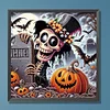 Diamond Painting - Partial Special Shaped Drill - Halloween Skeleton(Canvas|30*30cm)
