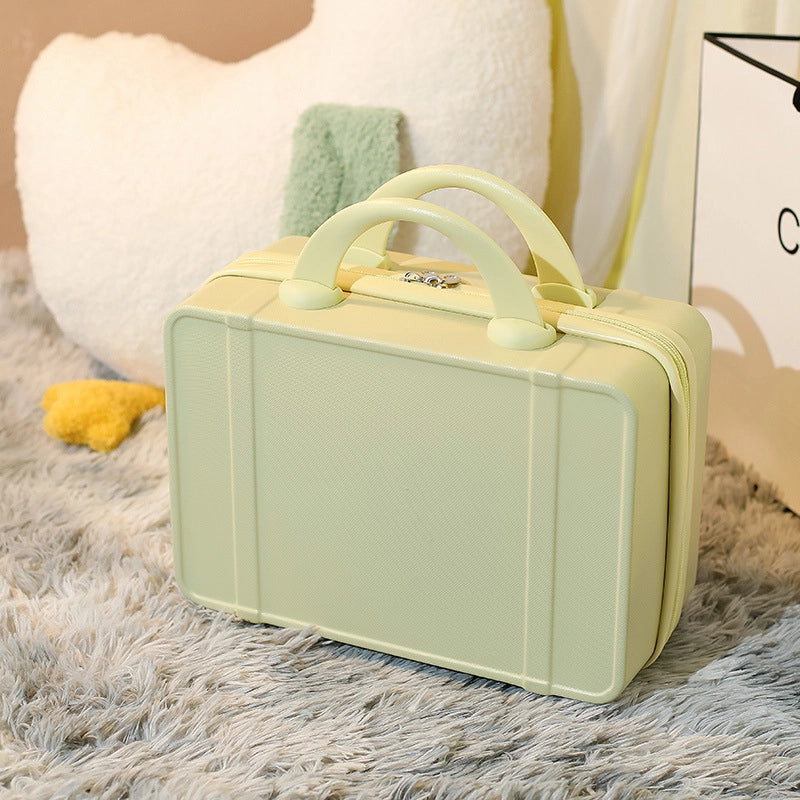 Vintage 14 Inch Cosmetic Case Mini Laptop Case Small Luggage Accompanying Gift Password Suitcase Storage Cosmetic Bag