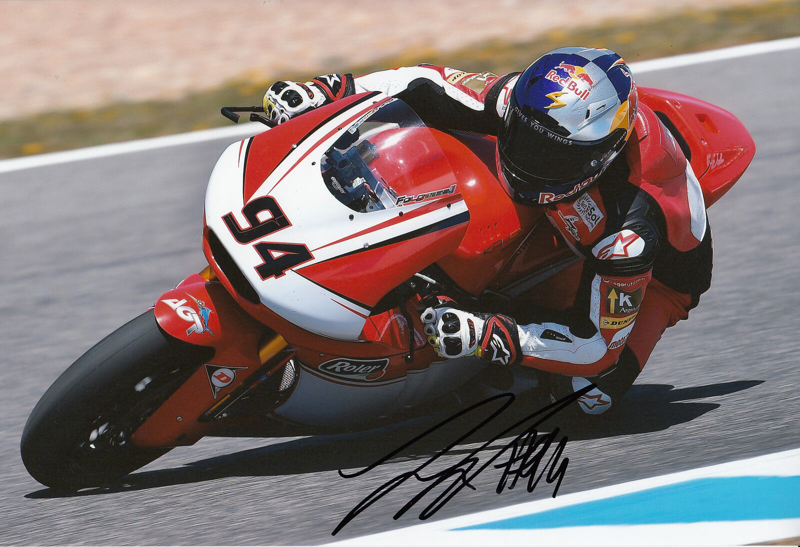 Jonas Folger Hand Signed AGR Kalex 12x8 Photo Poster painting 2014 Moto2 6.