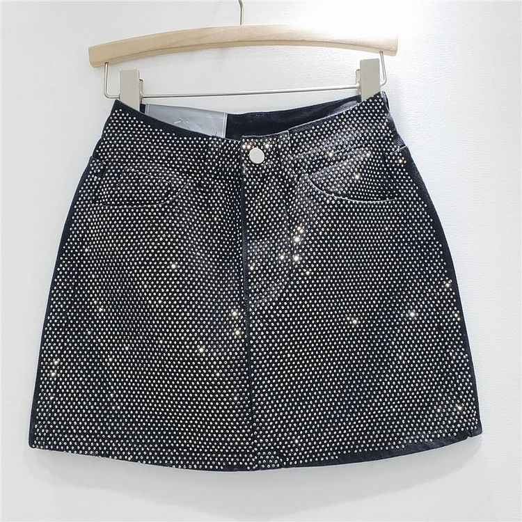 Heavy Industry Hot Diamond Denim Skirt