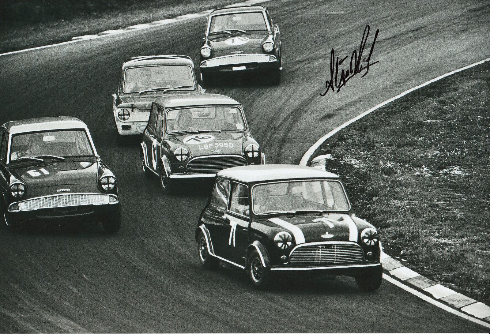 Steve Neal Hand Signed Mini-Cooper 12x8 Photo Poster painting 1966 1.