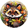 Raccoon-18CT Stamped Cross Stitch 25*25cm/9.84*9.84in tapestrymarket