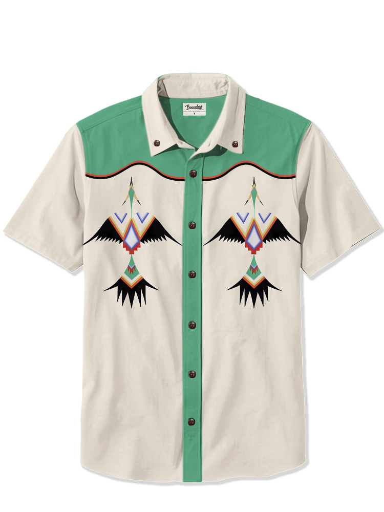 Indian Thunderbird Cowboy - 100% Cotton Shirt