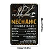 Mechanic Price List - Metal Tin Signs(8*12Inch/12*16Inch) - Garage