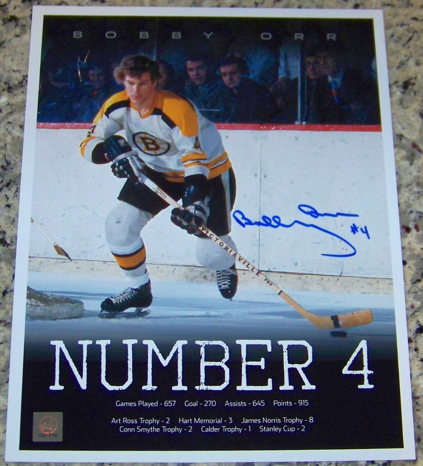 SALE! Bobby Orr #4 Signed Autographed 11x14 Photo Poster painting Great North Road GNR Orr COA!