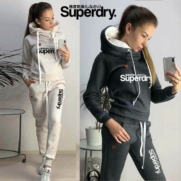 Women's Casual Sweatshirt Sportwear Fleece Hoodies And Pants Sets Jogging Suit Outfits Superdry Clothes - Shop Trendy Women's Fashion | TeeYours