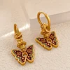 Exotic Butterfly Fireworks Golden Earrings