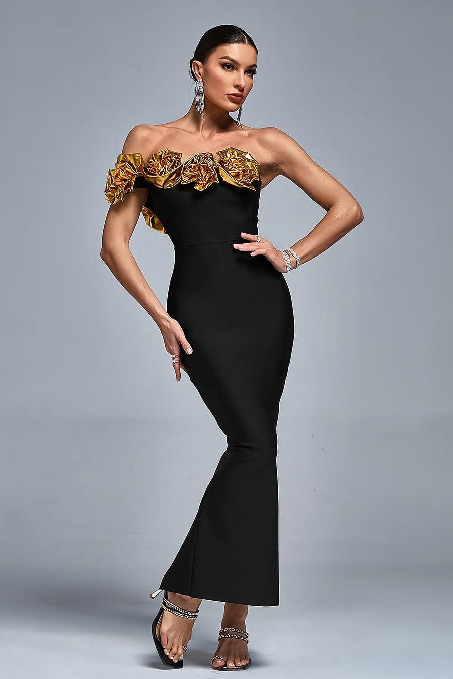 Oknass One Shoulder Sleeveless Long Mermaid Prom Dress With Pleated