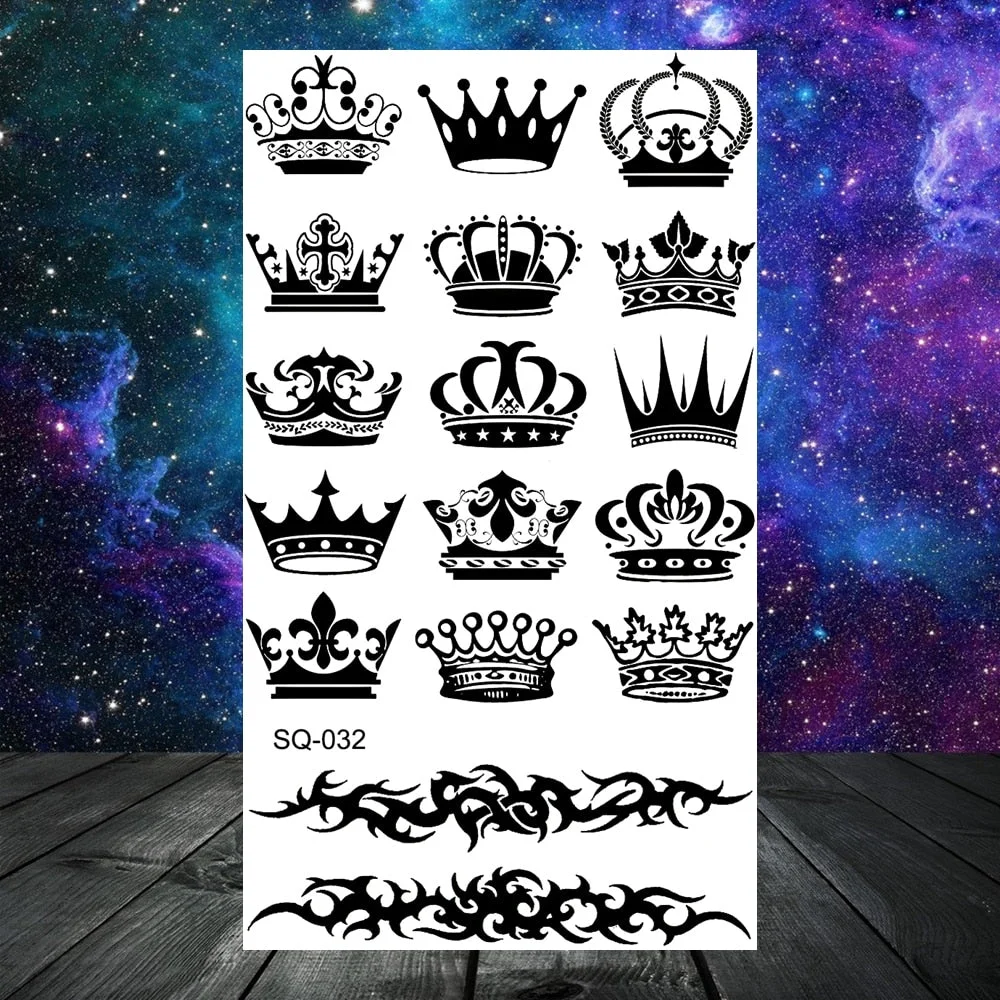 Butterfly Rose Flower Temporary Tattoos For Women Adult Kids Girl Feather Snake Scorpion Fake Tattoo Neck Arm Hands Small Tatoos