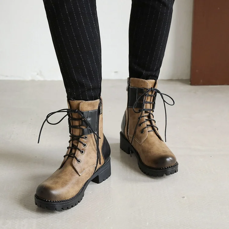 Women's Leather Boots - Black - Steampunk main image 1