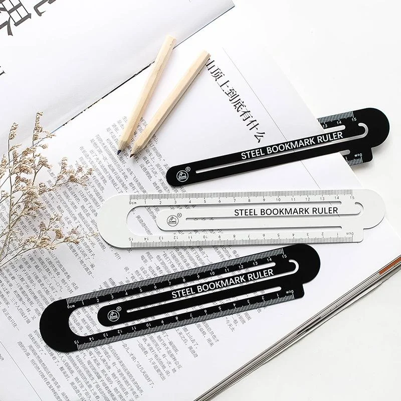 Black & White Two-Sided Ruler-Himinee.com