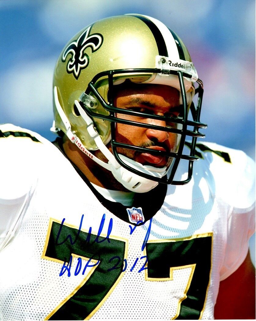 Autographed WILLIE ROAF HOF 2012 New Orleans Saints 8x10 Photo Poster painting w/ COA