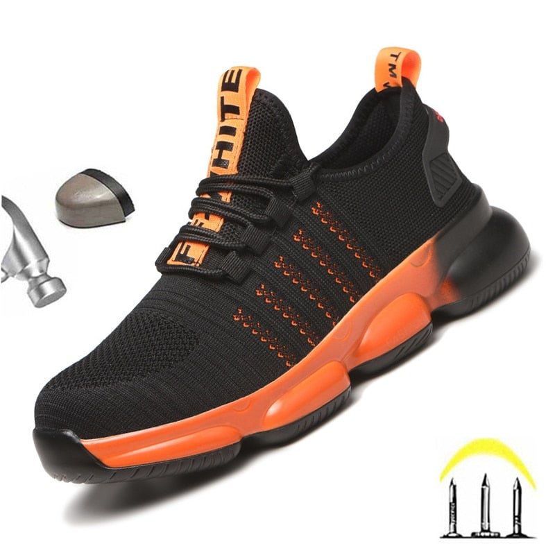 Men's Safety Shoes Fashion Outdoor Shoes Non-slip Breathable Mesh Shoe Travel Sneakers for Men Safety Boots Men Protective Shoes