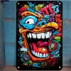 2pcs - Vibrant Urban Graffiti - Vintage Metal Signs(8*12Inch) 