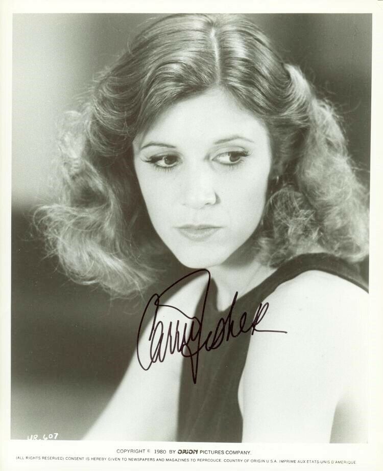 CARRIE FISHER Signed Photo Poster paintinggraph - Film Star Actress - preprint