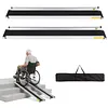 [US Local Warehouse] 8 Feet Retractable Wheelchair Ramp 94x7.4inch Handicap Ramp 661LBS Capacity Wheel Chair Ramps for Home Entry Steps Stairs Doorways