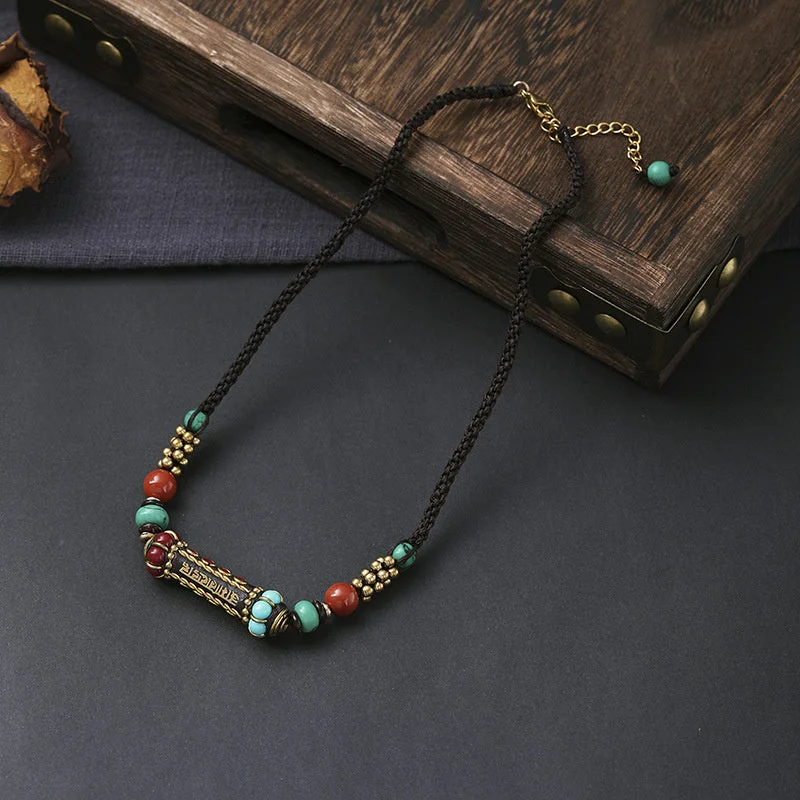 Women's Ethnic Style Hand-woven Retro Simple Necklace