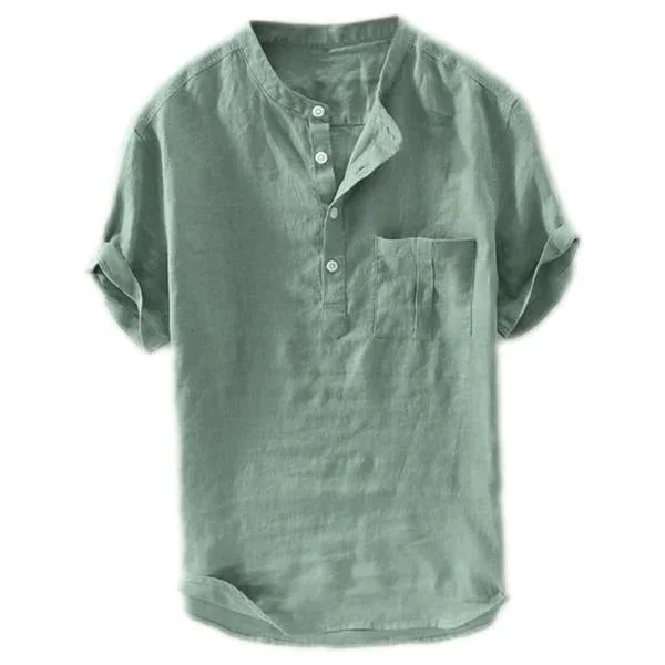 Men's Short Sleeve Vintage T-Shirt Linen