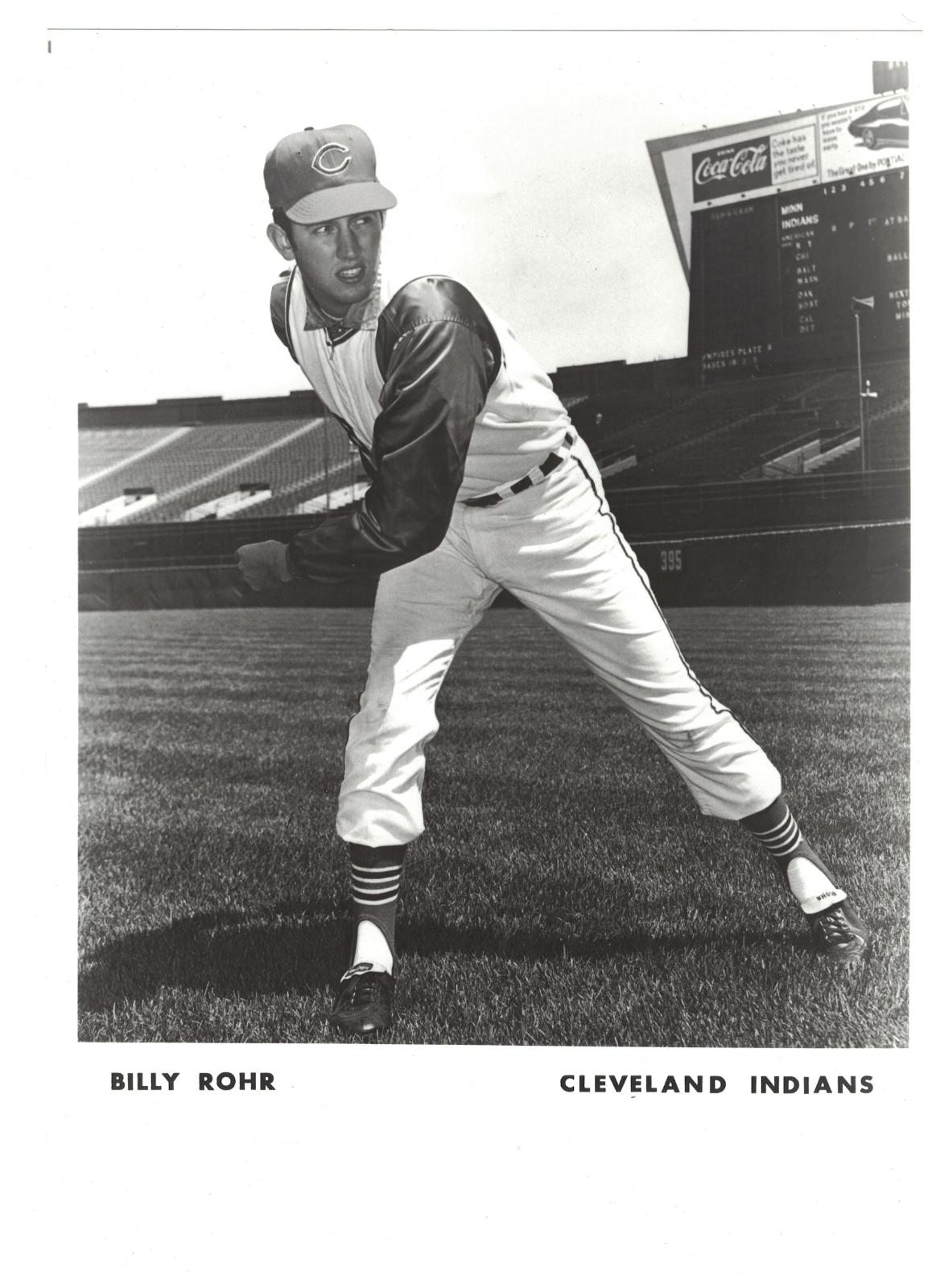 Billy Rohr Cleveland Indians 8x10 Vintage Team Issue Baseball Photo Poster painting RH3