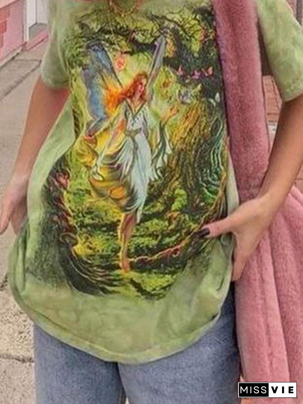 Wonderland Fairy Graphic Short Sleeve Tee