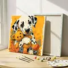 Framed Dalmatian Bear-Paint by Numbers Acrylic Painting 20*20CM With Color Box 3ML(12Colors)