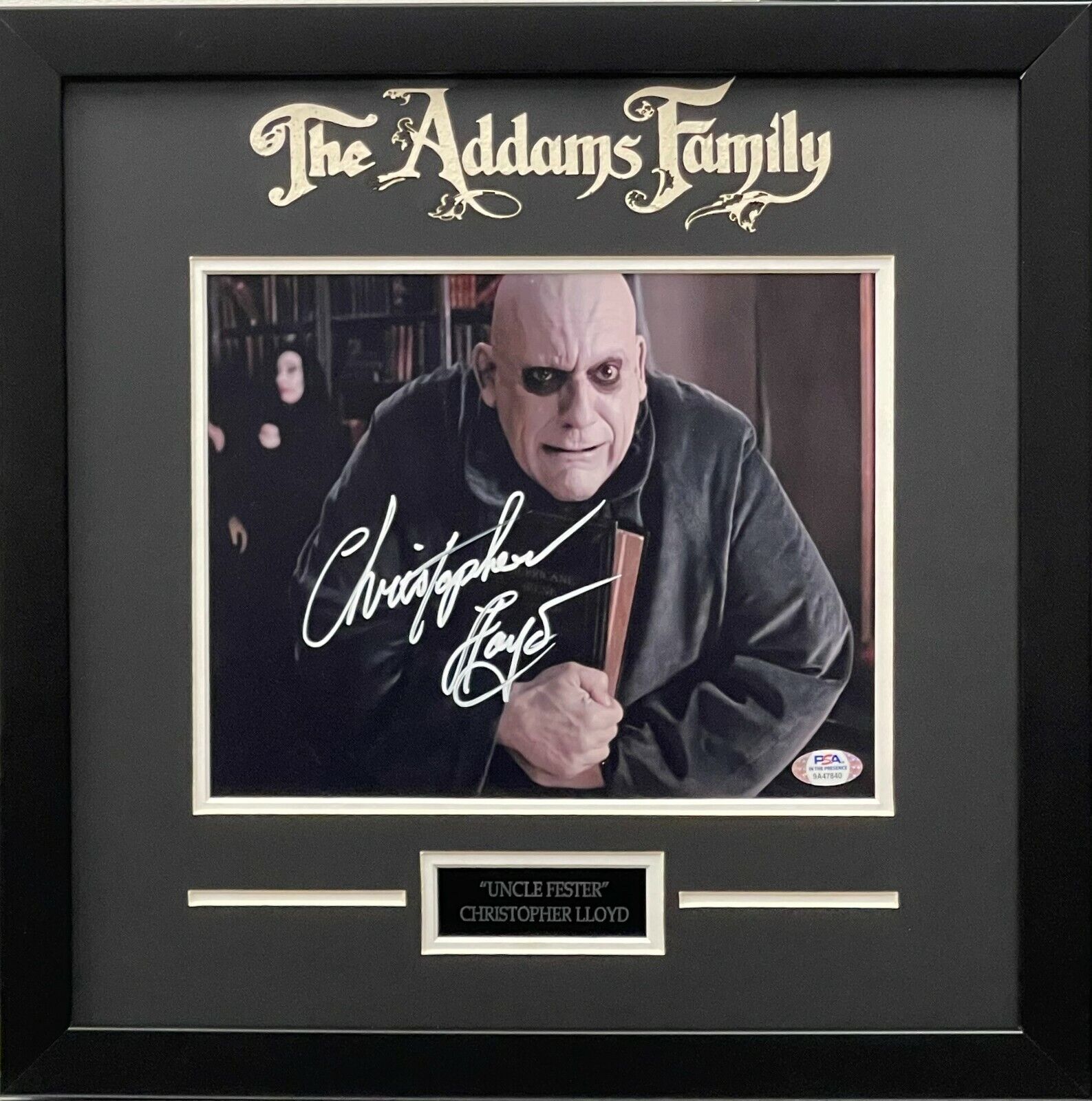 Christopher Lloyd autographed framed 8x10 The Addams Family PSA COA Uncle Fester
