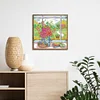 (Counted/Stamped) 14CT Vase On Windowsill-Cross Stitch 29*29cm/11.42*11.42in(Brand)