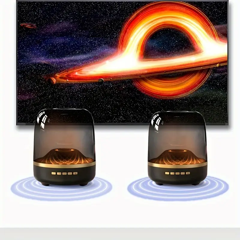 modern smart wireless home theater speaker with light show wireless c fast long lasting battery sound system for music movies compatible with alexa assistant no charger included ideal for living room bedroom office sleek black type c compatible with smartphones tablets laptops Product details 3