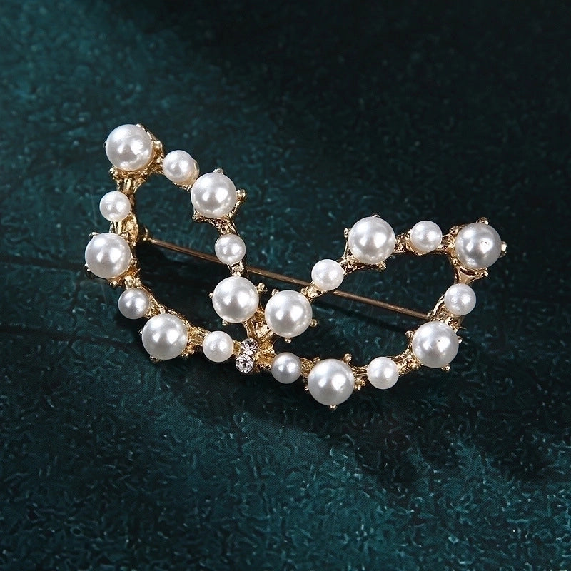 Elegant Pin Star Flower Snowflake Imitation Pearl Alloy Rhinestone Women’S Brooches