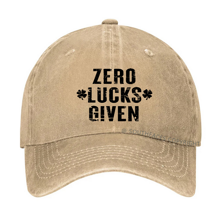 Zero Lucks Given Funny St. Patrick's Day Hat