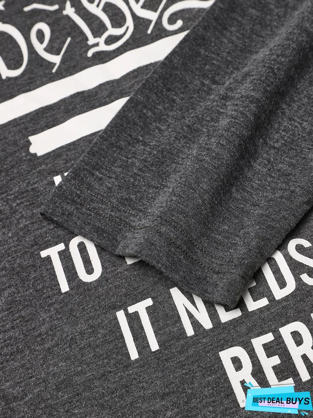 Long Sleeve Casual Cotton-Blend Tunic T-Shirt