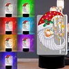 DIY Diamond Painting 7 Color Night Light Lamp Home Decoration Ornament Gift Kit(Xmas Moon)