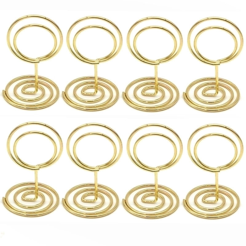 1 Piece Geometric Solid Color Class Learning Daily Metal Minimalist Place Card Holder