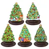 Wooden Desktop Diamond Art Kits Xmas Tree Diamond Painting Desktop Ornaments Kit