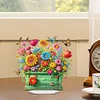(US Only)Acrylic Special Shape Flower Pot Diamond Painting Desktop Ornaments for Office