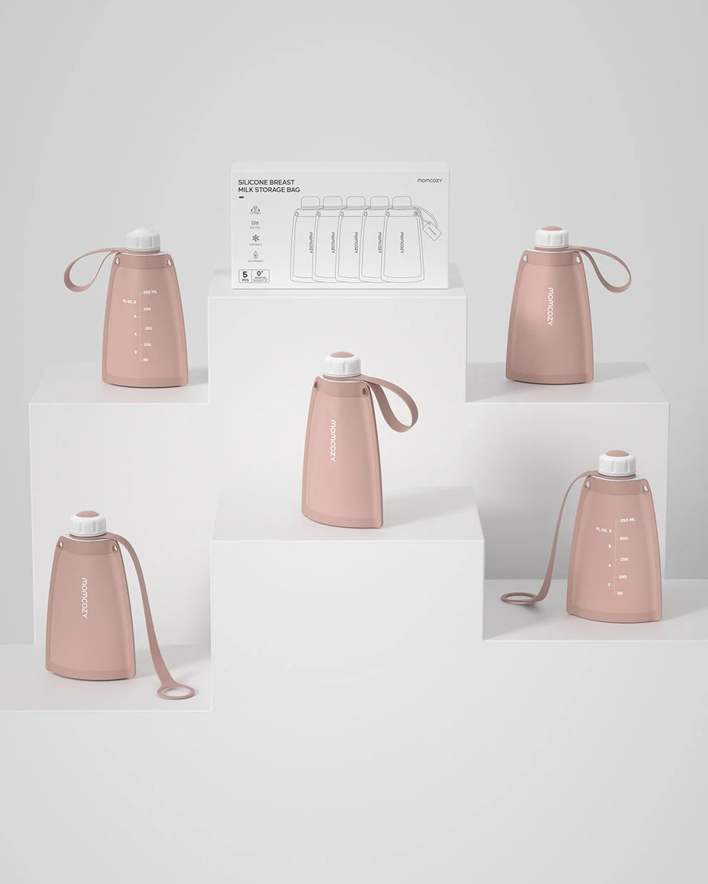 Reusable Silicone Breastmilk Storage Bags 5PCS