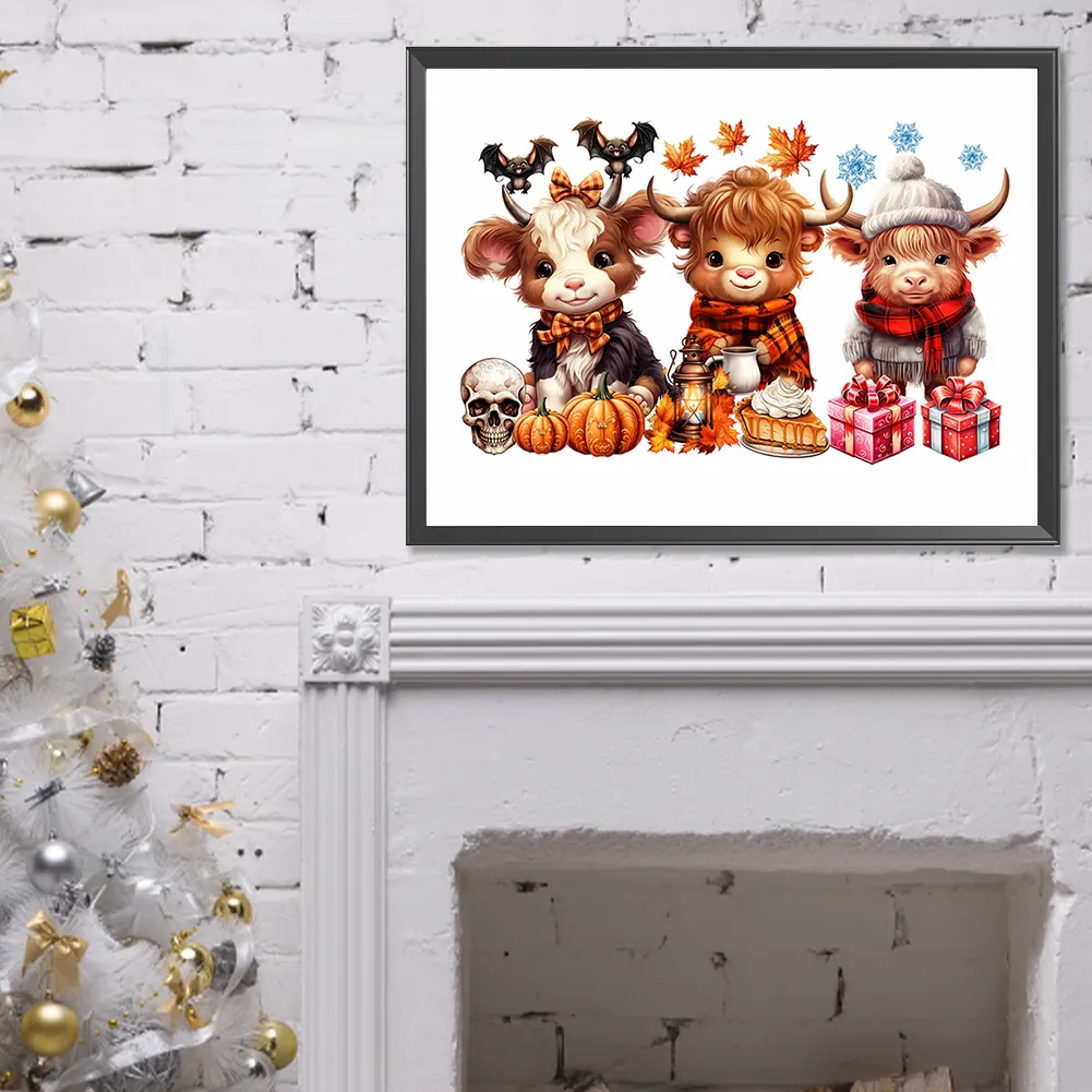 Diamond Painting - Full Round Drill - Halloween Yak(Canvas|40*30cm)