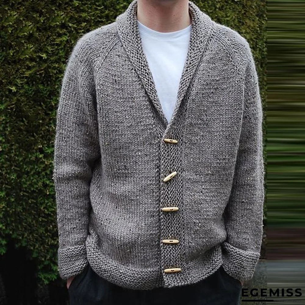 Men's Long Sleeved Knitted Cardigan | EGEMISS