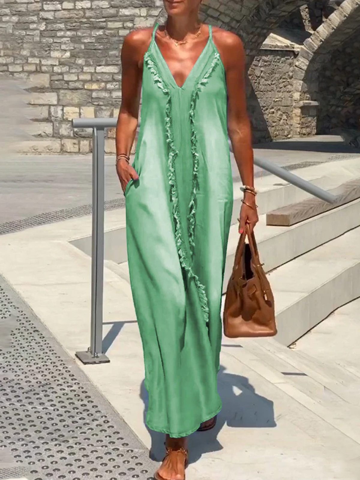 Elegant Plain Ruffled Pressed Pleated Long Flared Sleeve Shirt