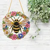 Diamond Painting Window Hanging Kit Floral Honeybee 9.45x9.45in