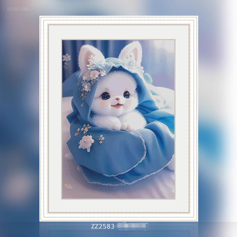 1set DIY Printed Cross Stitch Kit 【ZZ2583- Tea Cup Poodle】printed (stamped) cross-stitch Painting Fairy Cross Stitch
