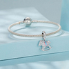 925 Sterling Silver White Carrousel Charm 