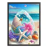 Beach Shells - 11CT Stamped Cross Stitch - 40*50cm - Natural